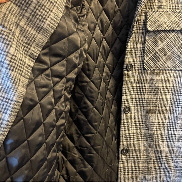 Oak+Fort flannel checkered coat grey size medium men’s - Picture 3 of 6